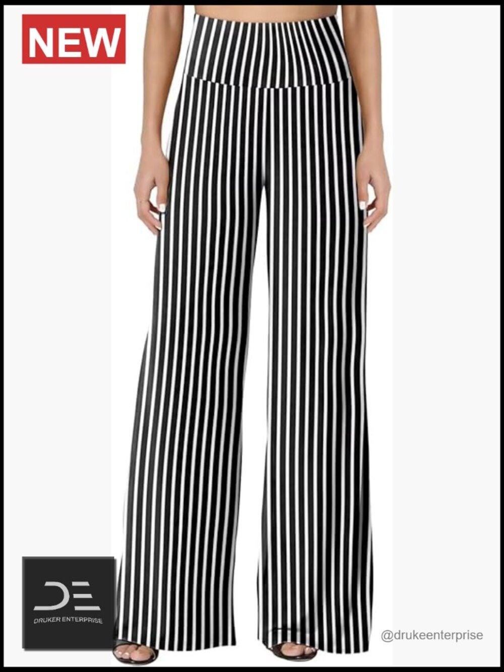 Women's Palazzo Lounge Pants Stretchy Wide Leg High Waist Flowy Pants S-3XL